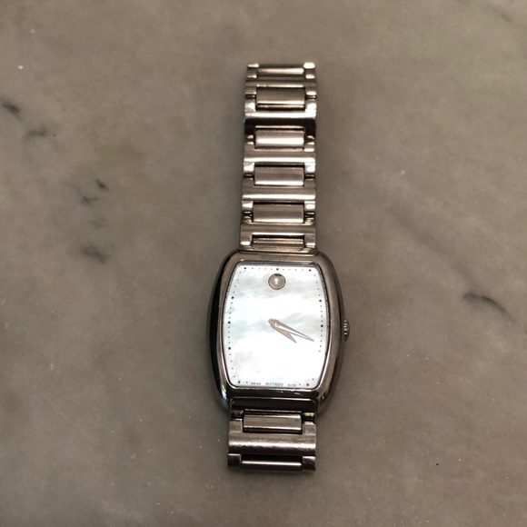 Movado mother of pearl face watch